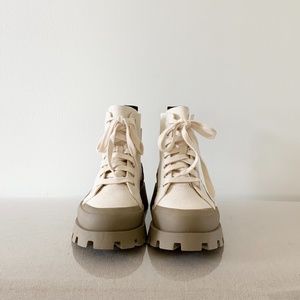 NEW Zara canvas ankle boots